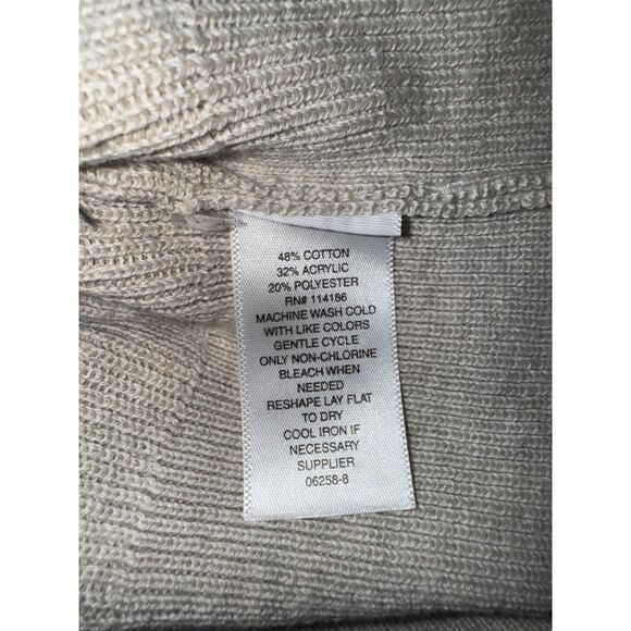 Liz Claiborne Striped Short Sleeve Knit Sweater XXL Beige Black Classic Work New - Picture 4 of 4